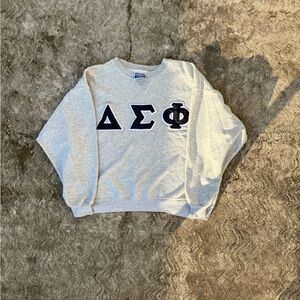 Hanes Gray Sweatshirt with Greek Letters